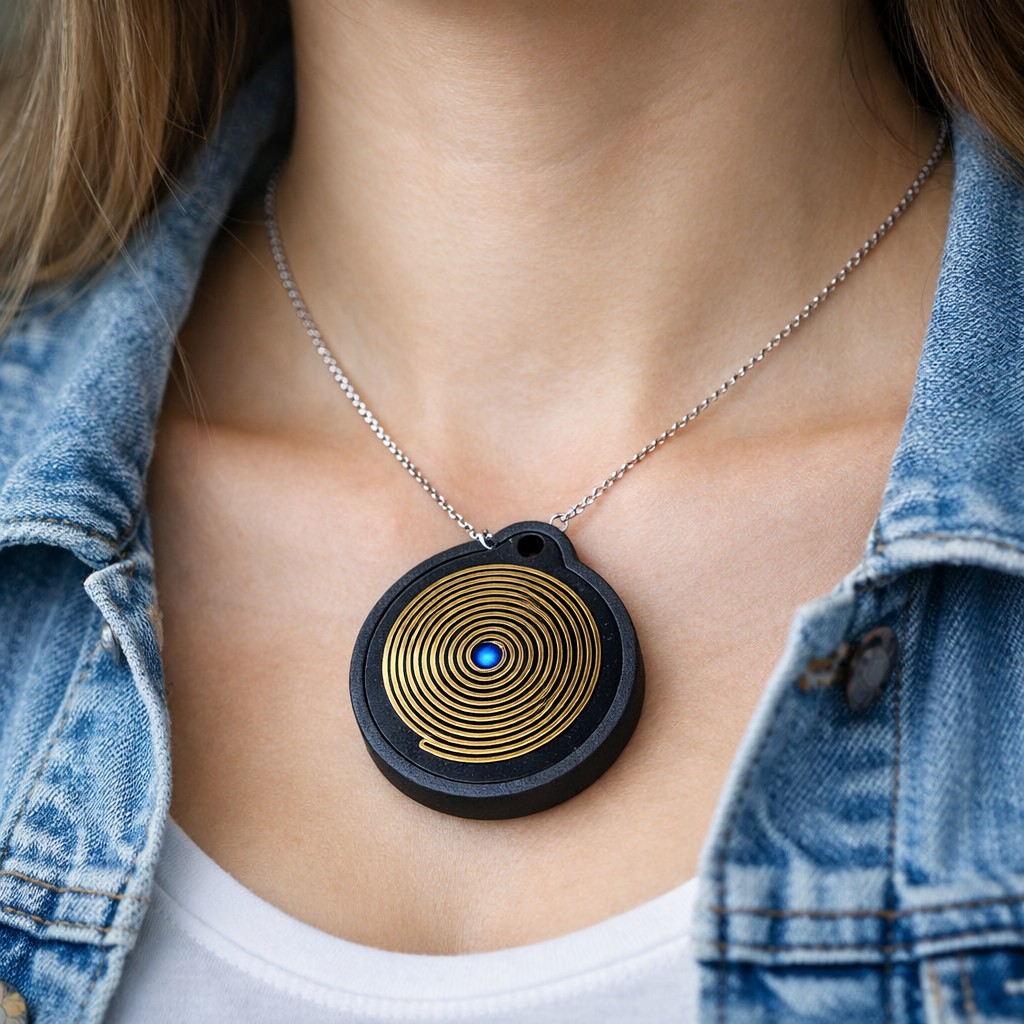 Scalar pendant being worn